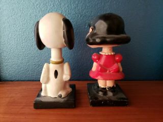 Vintage Peanuts Snoopy & Lucy Bobble Head Nodder 3