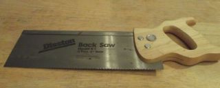 Vintage Disston Back Saw Model K - 1 still has sales tags on it 12 inch blade. 2