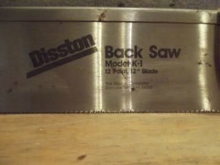 Vintage Disston Back Saw Model K - 1 still has sales tags on it 12 inch blade. 4
