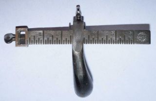 Vtg.  C.  S.  Osborne Pistol Grip Leather Strip Cutting Gauge Tool - Missing Cutter