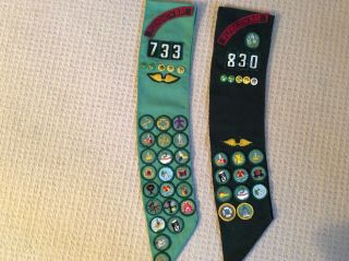 Vintage Girl Scout Sashes And Badges