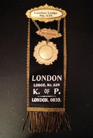 K Of P London Ohio Lodge 539 Ribbon Knights Of Pythias
