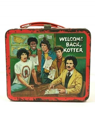 Vintage 1977 Aladdin Industries " Welcome Back Kotter " Metal Lunch Box