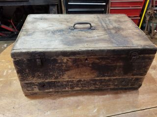 Antique Small Hand Tool Chest,  Key Toolbox Vintage