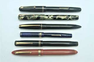 6 Swan Fountain Pens - As Found