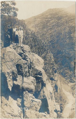 Rppc Photo Postcard Wonder View Royal Gorge Colo Freight Train Gebhardt 1910s C
