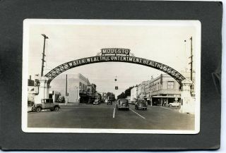 Modesto,  Stanislaus County,  Ca,  Main St Welcoming Arch,  1945,  Rppc