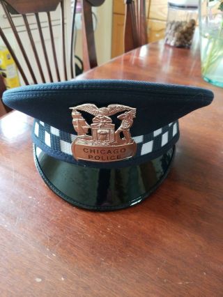 Vintage Obsolete Chicago Police Summer Issue Cap Midway Cap Company Size 7
