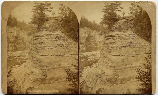 Sugar Loaf Rock Lower Falls,  100 Feet High,  Genesee River,  Portage,  York