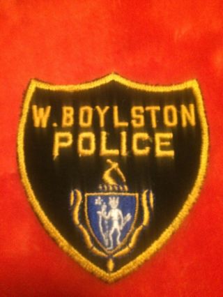 Massachusetts Police - W Boylston Police - Ma Police Patch