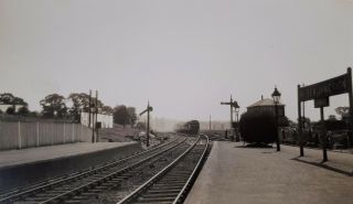 C1930 B/w Photograph.  Pitsea Junction Railway Station From Platform.  Essex Train