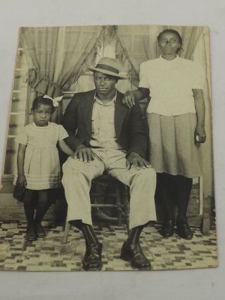 Real Photo Postcard Of A American Black Family Very Dapper Rppc