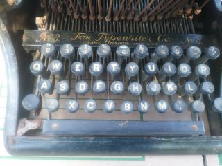 Antique FOX Understrike Typewriter Co.  No.  3 4