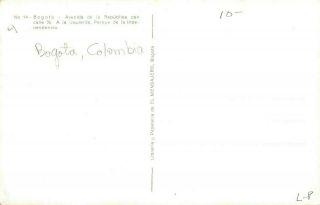BOGOTA,  COLOMBIA,  AVENIDA DE LA REPUBLICA,  TROLLEY,  BUS,  REAL PHOTO PC c 1930 ' s 2