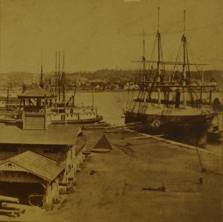 Stereoview Of The Navy Ship Yard In Washington D.  C.  About The 1860 
