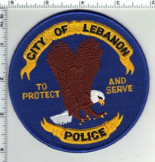 City Of Lebanon (tennessee) 2nd Issue Shoulder Patch