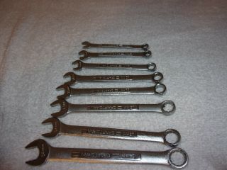 Vintage Set Of 8 Craftsman V Series Metric Combination12 Point Wrenches