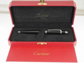 Cartier Diabolo Black Composite Pt Ballpoint Pen