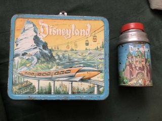 Vintage Disneyland Aladdin Lunchbox And Thermos Rare 1960’s (a2)