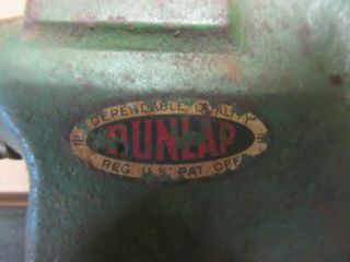 vintage dunlap swivel anvil pipe vise USA blacksmith old farm tool 3 - 1/4 