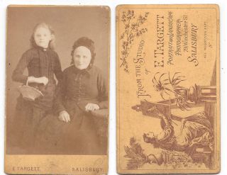 Cdv Victorian Ladies Carte De Visite By Targett Of Salisbury