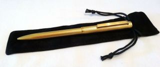 Dunhill Ballpoint Pen In 23k Gold Plated Barleycorn Design -