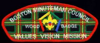 Bsa Csp Boston Minuteman Council Wood Badge Sa - 28 Patch