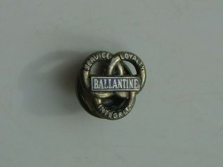 Vintage Sterling Silver Service Award Pin Ballantine Loyalty Integrity Service