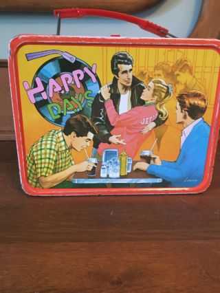Happy Days Vintage Metal Lunchbox W/ Thermos 1976 King Brand
