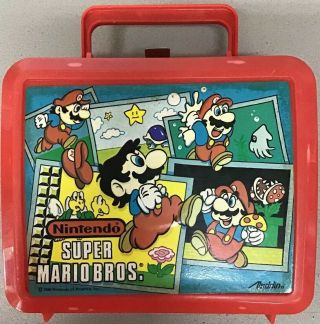Aladdin Nintendo Mario Bros.  Lunchbox W/thermos