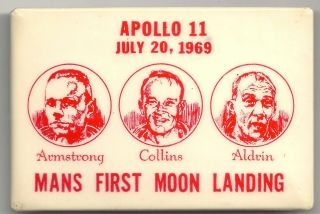 Rectangular Apollo 11 Pin Man 