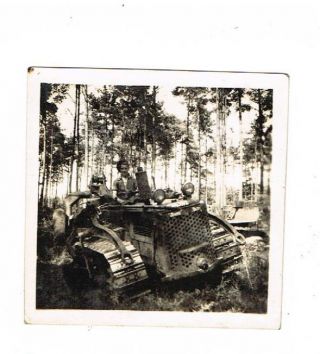Ww2 Military Transport Photo British Tracked Tractor At Work In Germany (252)