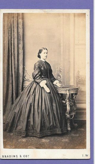 Victorian Fashion Vintage Old Cdv Photo Isle Of Wight To