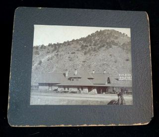C1895 Cabinet Card,  Denver & Rio Grande Rr Depot,  Salida,  Co,  Tenderfoot Mt