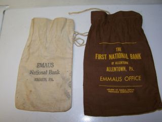 Vintage Emaus National Bank & Emmaus Pa Office First National Bank Bags