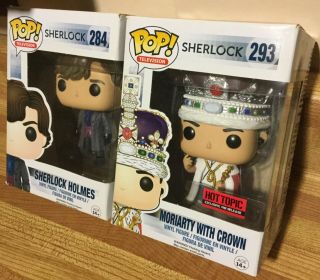 Funko Pop - Moriarty With Crown 293,  Sherlock Holmes 284 (rare Vaulted)