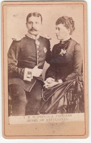 Cdv,  T.  R.  H.  Prince And Princess Henry Of Battenburg