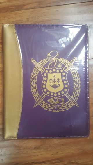 Omega Psi Phi Fraternity Padfolio Book Divine 9 Notebook Q - Dog Padfolio Book