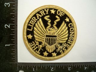 Old Rare Federal Library Of Congress Bullion Patch Washington,  Dc Capitol Police