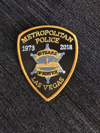 Las Vegas Metro Police 45 Years Of Service Patch Lvmpd 1973 2018 Rare