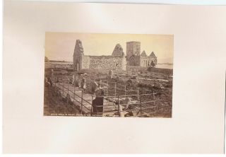 Mounted Albumen Photograph - Iona Cathedral & St Oran 