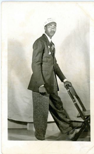 Vintage Rppc - Well Dressed Black Man Posing - Hat Reads - You Nasty Man (?)