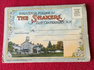 Vintage Souvenir Picture Folder Of The East Canterbury,  Nh Shakers,  C.  1910