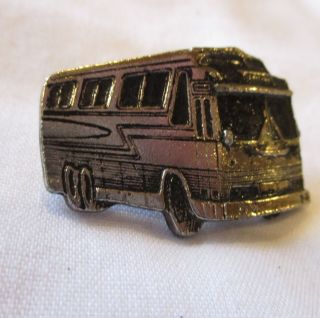Vintage Chicago Bus Tie Tack Lapel Hat Pin Black Enamel