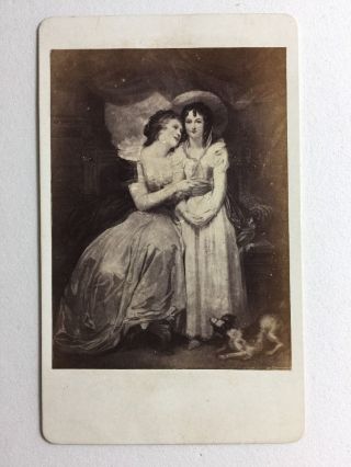 Victorian Carte De Visite Cdv - Portrait Of 2 Ladies - Caldesire Co London