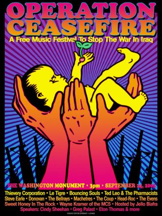 05 Operation Ceasefire Iraq War Protest Poster 1 Chuck Sperry Jc29