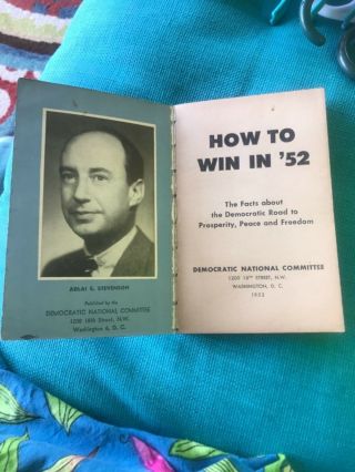 Rare 1952 DEMOCRATIC - DNC Handbook - How to Win in 1952 2