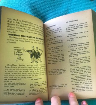 Rare 1952 DEMOCRATIC - DNC Handbook - How to Win in 1952 3