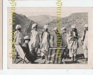 Old Photograph Armed Tribesman North West Frontier / Afghanistan Vintage C.  1930