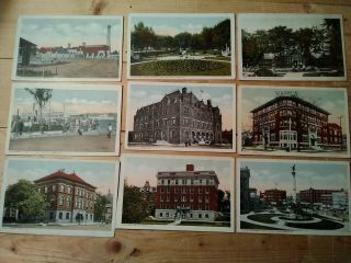 18 Old Postcards In Set From 1916 Of Peoria Illinois